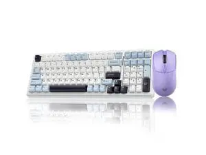 AULA Gaming Keyboard and Mouse Combo, F99 Mechanical Keyboards Hot Swappable Custom Keyboard+SC580X Wireless Gaming Mouse Light Purple AULA Gaming Keyboard and Mouse Combo, F99 Mechanical Keyboards Hot Swappable Custom Keyboard+SC580X Wireless Gaming Mouse Light Purple