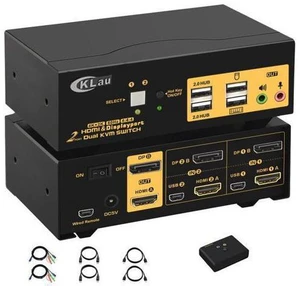 2 Port KVM Switch Dual Monitor HDMI + DisplayPort: 2 Port KVM Switch Dual Monitor HDMI + DisplayPort: