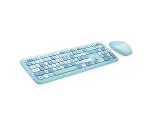 Mofii 666 Keyboard Mouse Combo Wireless 2.4G Mixed Color 110 Key Keyboard Mouse Set with Round Punk Keycaps for Girl Black Blue Mofii 666 Keyboard Mouse Combo Wireless 2.4G Mixed Color 110 Key Keyboard Mouse Set with Round Punk Keycaps for Girl Black Blue