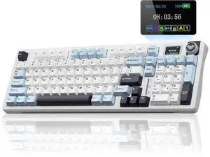 AULA S98 Pro Wireless Mechanical Keyboard,Smart Screen & Knob,Tri-Mode BT5.0/USB-C/2.4GHz Creamy Keyboard,Pre-lubed Linear Switches,Hot Swappable RGB Backlit Computer Gaming Keyboards AULA S98 Pro Wireless Mechanical Keyboard,Smart Screen & Knob,Tri-Mode BT5.0/USB-C/2.4GHz Creamy Keyboard,Pre-lubed Linear Switches,Hot Swappable RGB Backlit Computer Gaming Keyboards