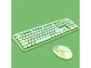 Mofii Sweet Wireless Keyboard And Mouse Set Girls Punk Keyboard Office Set, Colour: Green Mixed Mofii Sweet Wireless Keyboard And Mouse Set Girls Punk Keyboard Office Set, Colour: Green Mixed