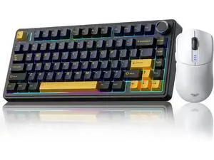 AULA Gaming Keyboard and Mouse Combo, 75% Wireless Mechanical Keyboards, Gasket Hot Swappable Custom Keyboard+SC580 Wireless Gaming Mouse White AULA Gaming Keyboard and Mouse Combo, 75% Wireless Mechanical Keyboards, Gasket Hot Swappable Custom Keyboard+SC580 Wireless Gaming Mouse White