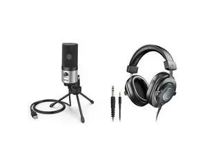 Deuninker Voice Over Microphone and Studio Monitor Headphones, USB Computer Microphone,Wired Headphones 3.5mm/6.35mm on PC/Mixer for Streaming Zoom Video Meeting Podcast Monitoring (K669S+H8) Deuninker Voice Over Microphone and Studio Monitor Headphones, USB Computer Microphone,Wired Headphones 3.5mm/6.35mm on PC/Mixer for Streaming Zoom Video Meeting Podcast Monitoring (K669S+H8)