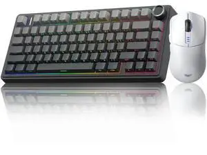 AULA Wireless Keyboard and Mouse Combo, F75 Mechanical Keyboards,75% Gasket Hot Swappable Custom Keyboard+SC580 Wireless Gaming Mouse White AULA Wireless Keyboard and Mouse Combo, F75 Mechanical Keyboards,75% Gasket Hot Swappable Custom Keyboard+SC580 Wireless Gaming Mouse White