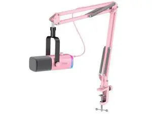 Deuninker XLR Gaming Microphone USB, PC Dynamic Microphone Kit for Vocal, Recording, Podcast, Streaming RGB Mic with Headphone Jack, Mute Button, Boom Arm Stand for Computer/Mixer-AmpliGame AM8T Pink Deuninker XLR Gaming Microphone USB, PC Dynamic Microphone Kit for Vocal, Recording, Podcast, Streaming RGB Mic with Headphone Jack, Mute Button, Boom Arm Stand for Computer/Mixer-AmpliGame AM8T Pink