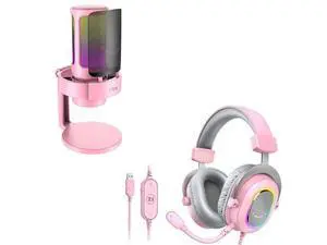 Deuninker USB Streaming Gaming Microphone and Computer RGB Over-Ear Headphones,PC Condenser Desktop Mic,USB Wired Headset with Microphone,7.1 Surround Sound,for PS4/PS5, for Game Voice/Video(A8P+H6P) Deuninker USB Streaming Gaming Microphone and Computer RGB Over-Ear Headphones,PC Condenser Desktop Mic,USB Wired Headset with Microphone,7.1 Surround Sound,for PS4/PS5, for Game Voice/Video(A8P+H6P)