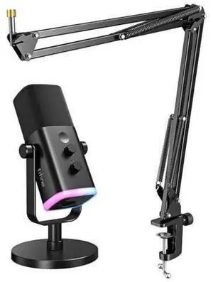 Deuninker Dynamic Gaming Mic and Microphone Arm Stand Kit, PC Computer Streaming Mic with RGB Light, Mute Button, Suspension Boom Scissor Mic Stand Bundle for Recording, Podcast, Voice-Over (AM8+CS1) Deuninker Dynamic Gaming Mic and Microphone Arm Stand Kit, PC Computer Streaming Mic with RGB Light, Mute Button, Suspension Boom Scissor Mic Stand Bundle for Recording, Podcast, Voice-Over (AM8+CS1)