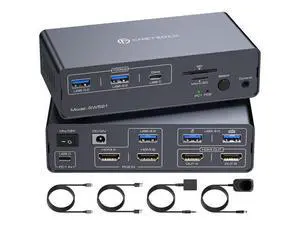 FQuanmap KVM Docking Station USB C KVM Switch 2 Monitors 2 Computers HDMI 4K60Hz EDID Dual Monitor Switcher for Laptop and PC Share 13 in 1 Dock FQuanmap KVM Docking Station USB C KVM Switch 2 Monitors 2 Computers HDMI 4K60Hz EDID Dual Monitor Switcher for Laptop and PC Share 13 in 1 Dock