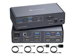 Ennovor KVM Docking Station USB C KVM Switch 2 Monitors 2 Computers HDMI 4K60Hz EDID Dual Monitor Switcher for Laptop and PC Share 13 in 1 Dock Ennovor KVM Docking Station USB C KVM Switch 2 Monitors 2 Computers HDMI 4K60Hz EDID Dual Monitor Switcher for Laptop and PC Share 13 in 1 Dock
