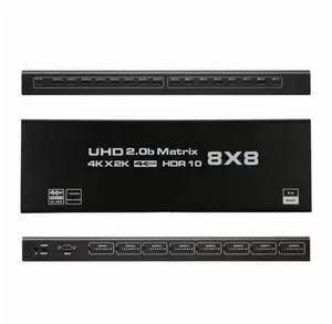 8x8 HDMI 2.0 Matrix Switch - 4K@60Hz 8 in 8 Out Professional Matrix, HDCP 2.2 Compliant, RS232/IR/Button Control, RGB 4:4:4, for Large Scale AV Distribution 8x8 HDMI 2.0 Matrix Switch - 4K@60Hz 8 in 8 Out Professional Matrix, HDCP 2.2 Compliant, RS232/IR/Button Control, RGB 4:4:4, for Large Scale AV Distribution