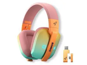 SOMIC G810 Wireless Headset 2.4G Low Latency Headset for PC PS4 PS5 Laptop, Bluetooth 5.2 Wireless Headphone with Built-in Mic, 50H Playtime, RGB Light Foldable for Gamer (Xbox Only Work (G810-Yellow) SOMIC G810 Wireless Headset 2.4G Low Latency Headset for PC PS4 PS5 Laptop, Bluetooth 5.2 Wireless Headphone with Built-in Mic, 50H Playtime, RGB Light Foldable for Gamer (Xbox Only Work (G810-Yellow)