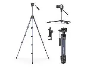 DeuninkerOmbra Xiang Camera Video Tripod w Fluid Head, 61.5" Travel Tripod w 360° Rotated Arca Quick Release Plate, Portable Stand for Phone Camera Vlogging Video Shooting with Carry Bag Phone Clamp DeuninkerOmbra Xiang Camera Video Tripod w Fluid Head, 61.5" Travel Tripod w 360° Rotated Arca Quick Release Plate, Portable Stand for Phone Camera Vlogging Video Shooting with Carry Bag Phone Clamp
