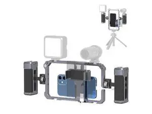 Deuninker Universal Phone Video Rig Kit with Handles, Aluminum Handheld Stabilizer Phone Video Filmmaking Grip for Video Maker Videographer with Cold Shoe for iPhone 16 15 14 13 Mini Pro Max 8 Plus Deuninker Universal Phone Video Rig Kit with Handles, Aluminum Handheld Stabilizer Phone Video Filmmaking Grip for Video Maker Videographer with Cold Shoe for iPhone 16 15 14 13 Mini Pro Max 8 Plus