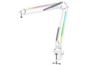 Deuninker Microphone Boom Arm, Heavy Duty Mic Arm with Controllable RGB Light,C-Clamp,Gaming Desktop Mic Mount Capacity for AM8,Studio Podcasting,Recording,Streaming-BM38W Deuninker Microphone Boom Arm, Heavy Duty Mic Arm with Controllable RGB Light,C-Clamp,Gaming Desktop Mic Mount Capacity for AM8,Studio Podcasting,Recording,Streaming-BM38W