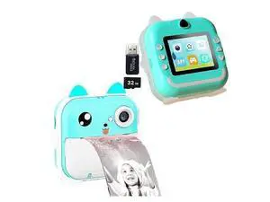 Ecocleanpath Kids Instant Print Camera - 1080P HD, 2.4" LCD, 32G SD Card, Rechargeable (Green) Ecocleanpath Kids Instant Print Camera - 1080P HD, 2.4" LCD, 32G SD Card, Rechargeable (Green)