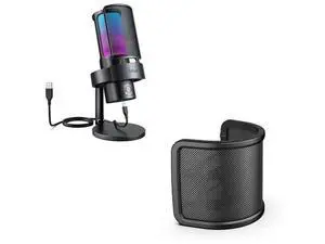 Deuninker USB Gaming RGB Microphone with Mic Pop Filter Bundle, PC Streaming Microphone with 4 Polar Patterns, Mute, Pop Windscreen for Noise Reduction for Clear Recording, Podcast, Vocal (A8Plus+U1) Deuninker USB Gaming RGB Microphone with Mic Pop Filter Bundle, PC Streaming Microphone with 4 Polar Patterns, Mute, Pop Windscreen for Noise Reduction for Clear Recording, Podcast, Vocal (A8Plus+U1)