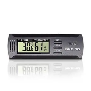 ITH-10 Digital Thermometer and Hygrometer Temperature Humidity Monitor for Aging Box Guitar Ukulele ITH-10 Digital Thermometer and Hygrometer Temperature Humidity Monitor for Aging Box Guitar Ukulele