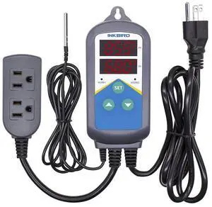 ITC-306T Pre-Wired Electronic Heating Thermostat Temperature Controller and 24 Hours Digital Day & Night Cycle Timer Controller for Seed Germination Reptiles Hatching ITC-306T Pre-Wired Electronic Heating Thermostat Temperature Controller and 24 Hours Digital Day & Night Cycle Timer Controller for Seed Germination Reptiles Hatching