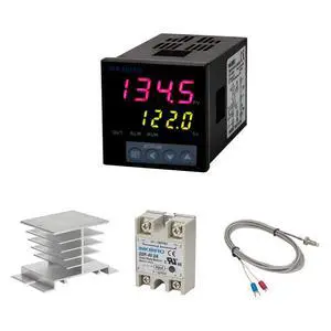 PID Temperature Controller Kit, High Voltage 100ACV to 240ACV | Comes with SSR 40DA Solid State Relay, K Type Thermocouple, and White Heat Sink PID Temperature Controller Kit, High Voltage 100ACV to 240ACV | Comes with SSR 40DA Solid State Relay, K Type Thermocouple, and White Heat Sink