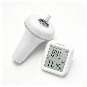 Pool Thermometer WirelessPool Temperature Thermometer Floating Easy Read for Swimming, Hot Tub, with Indoor Receiver for Temperature Reading Pool Thermometer WirelessPool Temperature Thermometer Floating Easy Read for Swimming, Hot Tub, with Indoor Receiver for Temperature Reading