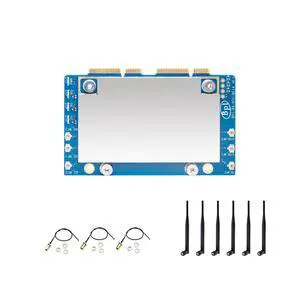 Banana Pi BPI-R4 NIC BE14 WiFi 7 Module for BPI-R4 Wireless Tri-Band WiFi Router Board OpenWRT, MediaTek MT7995AV CPU 32 bits RISC-V MCU, with 6X 2G/5G/6GHz WiFi Antenna (WiFi7 NIC Module) Banana Pi BPI-R4 NIC BE14 WiFi 7 Module for BPI-R4 Wireless Tri-Band WiFi Router Board OpenWRT, MediaTek MT7995AV CPU 32 bits RISC-V MCU, with 6X 2G/5G/6GHz WiFi Antenna (WiFi7 NIC Module)