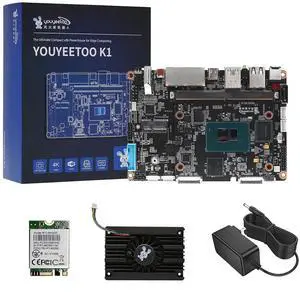 youyeetoo K1 x86 Single Board Computer - Intel N100 3.4GHz CPU, 64bit Windows 11 Linux Mini PC, MAX 16GB LPDDR5 RAM 256GB eMMC, M.2 2280 NVMe or SATA SSD for AI IoT Edge (SBC Kit,8+128GB) youyeetoo K1 x86 Single Board Computer - Intel N100 3.4GHz CPU, 64bit Windows 11 Linux Mini PC, MAX 16GB LPDDR5 RAM 256GB eMMC, M.2 2280 NVMe or SATA SSD for AI IoT Edge (SBC Kit,8+128GB)