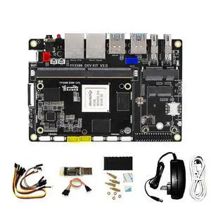 youyeetoo YY3588 AI Single Board Computer - RK3588 SoC with 6TOPS NPU - LPDDR4 32GB RAM Max, 4K/8K Video Codec, Support PCIe 3.0 2280 NVMe/SATA 3.0 SSD for IoT (4g+32g,SBC kit) youyeetoo YY3588 AI Single Board Computer - RK3588 SoC with 6TOPS NPU - LPDDR4 32GB RAM Max, 4K/8K Video Codec, Support PCIe 3.0 2280 NVMe/SATA 3.0 SSD for IoT (4g+32g,SBC kit)