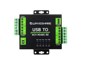 Industrial Isolated USB to 4-Ch RS485 Converter (B), CH344L Chip, Multi Protection Circuits, Multi Systems Support, Aluminium Alloy Case, Wall-Mount & Rail-Mount Support Industrial Isolated USB to 4-Ch RS485 Converter (B), CH344L Chip, Multi Protection Circuits, Multi Systems Support, Aluminium Alloy Case, Wall-Mount & Rail-Mount Support