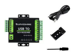 Industrial Isolated USB to RS232/485 Converter, Original FT4232HL Chip, Supports USB to 2-Ch RS232 + 2-Ch RS232/485, Wall-Mount & Rail-Mount Support Industrial Isolated USB to RS232/485 Converter, Original FT4232HL Chip, Supports USB to 2-Ch RS232 + 2-Ch RS232/485, Wall-Mount & Rail-Mount Support
