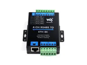 4-Ch RS485 to RJ45 Ethernet Serial Server, 4 Channels RS485 Independent Operation, Bi-Directional Transparent Transmission, Modbus Gateway, Common Network Port 4-Ch RS485 to RJ45 Ethernet Serial Server, 4 Channels RS485 Independent Operation, Bi-Directional Transparent Transmission, Modbus Gateway, Common Network Port