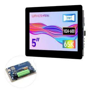 ESP32-S3 5inch Capacitive Touch Display Development Board, 5-Point Touch, 32-Bit LX7 Dual-Core Processor, Support Wi-fi & BLE, with Onboard Antenna, 1024x600 Display Resolution ESP32-S3 5inch Capacitive Touch Display Development Board, 5-Point Touch, 32-Bit LX7 Dual-Core Processor, Support Wi-fi & BLE, with Onboard Antenna, 1024x600 Display Resolution