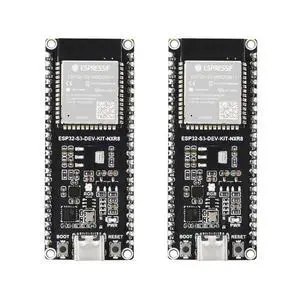 2PCS ESP32-S3 Microcontroller, 2.4GHz Wi-Fi Development Board, 240MHz Dual Core Processor, ESP32-S3-WROOM-1 Module, 16MB Flash, with Pre-soldered Header 2PCS ESP32-S3 Microcontroller, 2.4GHz Wi-Fi Development Board, 240MHz Dual Core Processor, ESP32-S3-WROOM-1 Module, 16MB Flash, with Pre-soldered Header