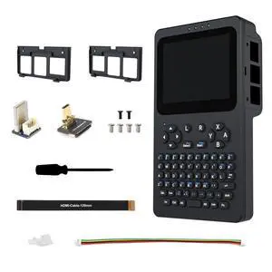 Portable Handheld Linux Terminal with 3.5inch Touch Display, 640 × 480, Optical Bonding, Compatible with Pi 4B/5 Portable Development and Debugging Devices, PocketTerm35 Host with Acce Portable Handheld Linux Terminal with 3.5inch Touch Display, 640 × 480, Optical Bonding, Compatible with Pi 4B/5 Portable Development and Debugging Devices, PocketTerm35 Host with Acce