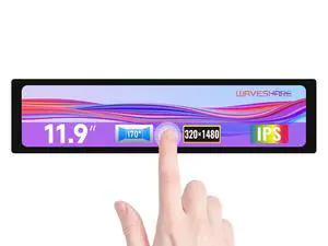 11.9inch Capacitive Touch Screen LCD Compatible with 5/4B/3B+/3A+/2B/B+/A+/Zero/Zero W/WH/Zero 2W CM3+/4 320×1480 Resolution HDMI IPS Supports Jetson Nano/Windows 11.9inch Capacitive Touch Screen LCD Compatible with 5/4B/3B+/3A+/2B/B+/A+/Zero/Zero W/WH/Zero 2W CM3+/4 320×1480 Resolution HDMI IPS Supports Jetson Nano/Windows