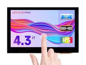 4.3inch Capacitive Touch Screen LCD Compatible with 5/4B/3B+/3A+/2B/B+/A+/Zero/Zero W/WH/Zero 2W CM3+/4 800×480 Resolution HDMI IPS Supports Jetson Nano/Windows 4.3inch Capacitive Touch Screen LCD Compatible with 5/4B/3B+/3A+/2B/B+/A+/Zero/Zero W/WH/Zero 2W CM3+/4 800×480 Resolution HDMI IPS Supports Jetson Nano/Windows