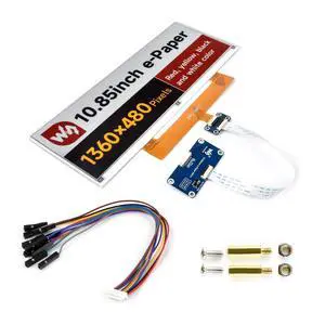 10.85inch e-Paper Display, Compatible with 5/4B/3B/Zero/Zero W/Zero 2W/Pico/Pico W/Pico WH, e-Ink Display, 1360x480, Red/Yellow/Black/White 10.85inch e-Paper Display, Compatible with 5/4B/3B/Zero/Zero W/Zero 2W/Pico/Pico W/Pico WH, e-Ink Display, 1360x480, Red/Yellow/Black/White