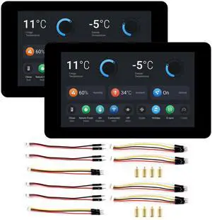 2PCS ESP32-S3 7inch LCD Development Board, ESP32 with Display, 1024×600, 32-bit LX7 Dual-core Processor, 240MHz Frequency, Wi-Fi & BLE Support, Onboard Antenna, with Touch Function 2PCS ESP32-S3 7inch LCD Development Board, ESP32 with Display, 1024×600, 32-bit LX7 Dual-core Processor, 240MHz Frequency, Wi-Fi & BLE Support, Onboard Antenna, with Touch Function
