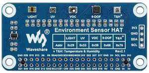 Environment Sensor HAT, Compatible with 5/4B/3B/Zero/Zero W/Zero 2W/Pico/Pico W/Pico WH, I2C Bus with Rich Onboard Resources Including Ambient Light Sensor VOC Sensor Environment Sensor HAT, Compatible with 5/4B/3B/Zero/Zero W/Zero 2W/Pico/Pico W/Pico WH, I2C Bus with Rich Onboard Resources Including Ambient Light Sensor VOC Sensor