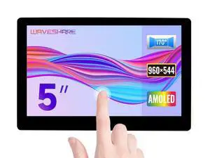 5inch Capacitive Touch AMOLED Display Compatible with 5/4B/3B+/3A+/2B/B+/A+/Zero/Zero W/WH/Zero 2W CM3+/4 960×544 Resolution HDMI Optical Bonding Supports Jetson Nano/Windows 5inch Capacitive Touch AMOLED Display Compatible with 5/4B/3B+/3A+/2B/B+/A+/Zero/Zero W/WH/Zero 2W CM3+/4 960×544 Resolution HDMI Optical Bonding Supports Jetson Nano/Windows