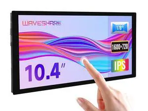 10.4inch QLED Quantum Dot Display, 1600×720 Resolution, Compatible with 5/4B/3B/Zero/Zero W/Zero 2W/Pico/Pico W/Pico WH, Jetson Nano and PC 10.4inch QLED Quantum Dot Display, 1600×720 Resolution, Compatible with 5/4B/3B/Zero/Zero W/Zero 2W/Pico/Pico W/Pico WH, Jetson Nano and PC