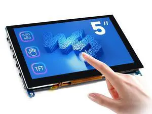 5inch Capacitive Touch Screen LCD Compatible with 5/4B/3B+/3A+/2B/B+/A+/Zero/Zero W/WH/Zero 2W CM3+/4 Series Boards 800×480 Resolution HDMI Supports Windows 11/10 / 8.1/8 / 7 5inch Capacitive Touch Screen LCD Compatible with 5/4B/3B+/3A+/2B/B+/A+/Zero/Zero W/WH/Zero 2W CM3+/4 Series Boards 800×480 Resolution HDMI Supports Windows 11/10 / 8.1/8 / 7