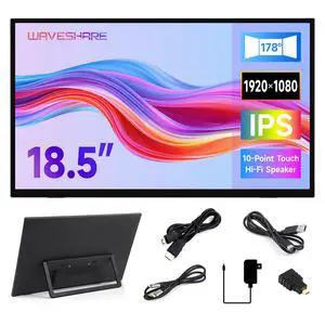 Luckfox 18.5inch Touch Monitor with Stand, Compatible with /Jetson Nano and PC, 1920 × 1080, 120Hz Refresh Rate, Mini HDMI/Type-C Display Ports, IPS Screen, 10-Point Touch Luckfox 18.5inch Touch Monitor with Stand, Compatible with /Jetson Nano and PC, 1920 × 1080, 120Hz Refresh Rate, Mini HDMI/Type-C Display Ports, IPS Screen, 10-Point Touch