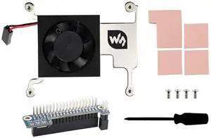 Low-Profile CPU Cooling Fan for 4B/3B+/3B with Aluminum Alloy Bracket Include GPIO Adapter Low-Profile CPU Cooling Fan for 4B/3B+/3B with Aluminum Alloy Bracket Include GPIO Adapter