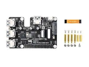 PCIe to USB 3.2 Gen1 & M.2 HAT, Compatible with 5, Supports NVMe Protocol Solid State Drive, Expands 4-Ch USB 3.2 Ports, High-Speed Reading/Writing, HAT+ Standard PCIe to USB 3.2 Gen1 & M.2 HAT, Compatible with 5, Supports NVMe Protocol Solid State Drive, Expands 4-Ch USB 3.2 Ports, High-Speed Reading/Writing, HAT+ Standard