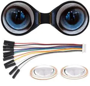 0.71inch Double Eye Round LCD Display Module, Compatible with Controller ESP32 Boards, 160×160 Resolution, SPI Interface, 65K Colors, IPS Panel, Embedded GC9D01 Driver 0.71inch Double Eye Round LCD Display Module, Compatible with Controller ESP32 Boards, 160×160 Resolution, SPI Interface, 65K Colors, IPS Panel, Embedded GC9D01 Driver