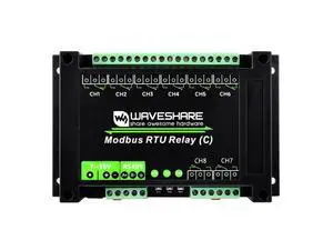 Modbus RTU 8-ch Latching Relay Module (C) with RS485 Interface, Multi Isolation Protection Circuits, Rail-Mounted Case Modbus RTU 8-ch Latching Relay Module (C) with RS485 Interface, Multi Isolation Protection Circuits, Rail-Mounted Case
