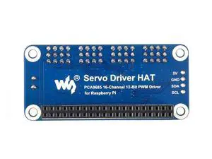 Servo Driver Hat for 3B+ 3B 2B Zero WH Zero W Zero 16 Channel PWM Outputs 12 Bit Resolution I2C Interface Servo Driver Hat for 3B+ 3B 2B Zero WH Zero W Zero 16 Channel PWM Outputs 12 Bit Resolution I2C Interface