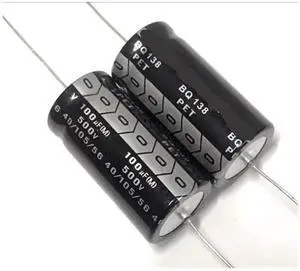 2pcs 500v 100uf Axial Electrolytic Capacitor Capacitance 22x43mm +/- 20% 2pcs 500v 100uf Axial Electrolytic Capacitor Capacitance 22x43mm +/- 20%