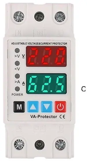 LED Display 40A 63A 230V Adjustable Over/Under Voltage Protector Relay with Limit Current Protection(63A) LED Display 40A 63A 230V Adjustable Over/Under Voltage Protector Relay with Limit Current Protection(63A)