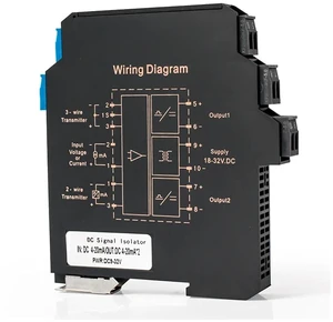 Signal Isolator High Precision 1 in 1 Out 0-10V to 0-5V Ultra-Thin DC Voltage Isolated Transmitter 4-20mA to 0-10V Analog Signal Isolator(1 in 2 Out,0-10V to 0-5V_DC24V Power Supply) Signal Isolator High Precision 1 in 1 Out 0-10V to 0-5V Ultra-Thin DC Voltage Isolated Transmitter 4-20mA to 0-10V Analog Signal Isolator(1 in 2 Out,0-10V to 0-5V_DC24V Power Supply)